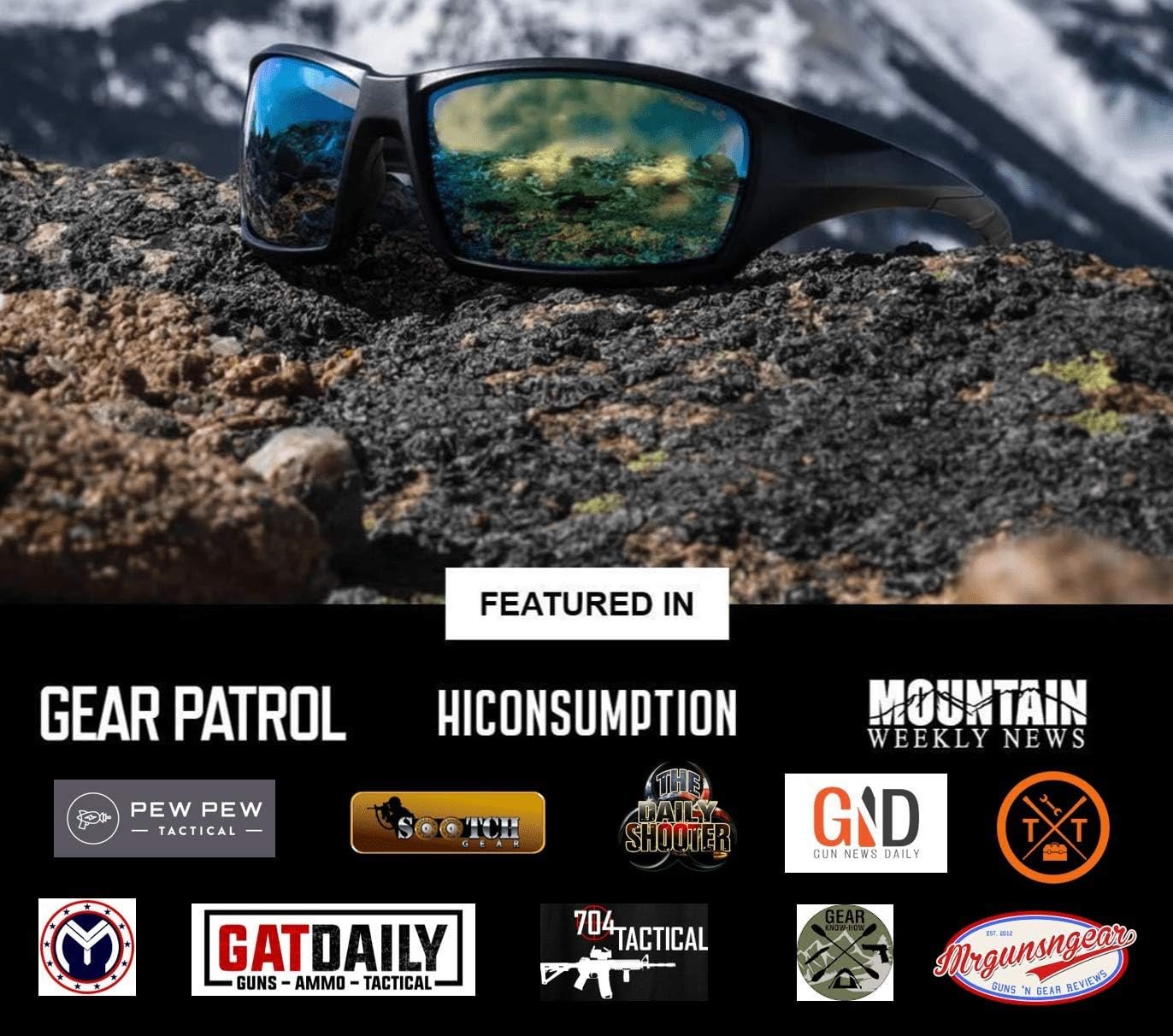 Ridge Unbreakable Tactical Ballistic Outdoor & Shooting Sunglasses Polarized For Men - Image 3