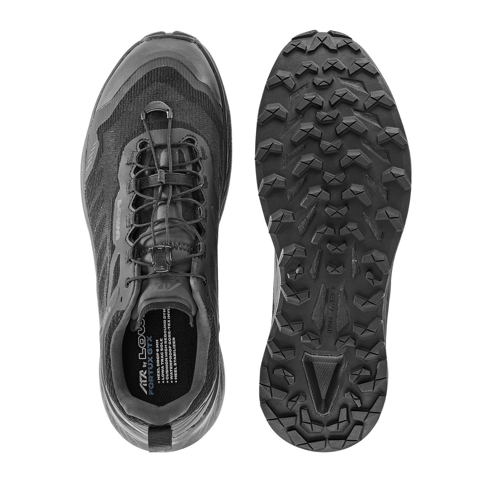 LOWA Men’s FORTUX GTX - BLACK/BLACK - Image 5