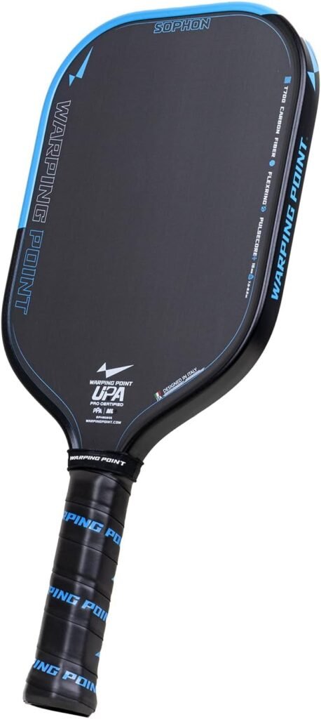 Warping Point Sophon Pickleball Paddle, Tri-Response Foam Core Pickle Ball Racket with Carbon Fiber Aero Fusion Surface Designed for Controlled Power & Consistent Precision, UPA-A Approved, Elongated