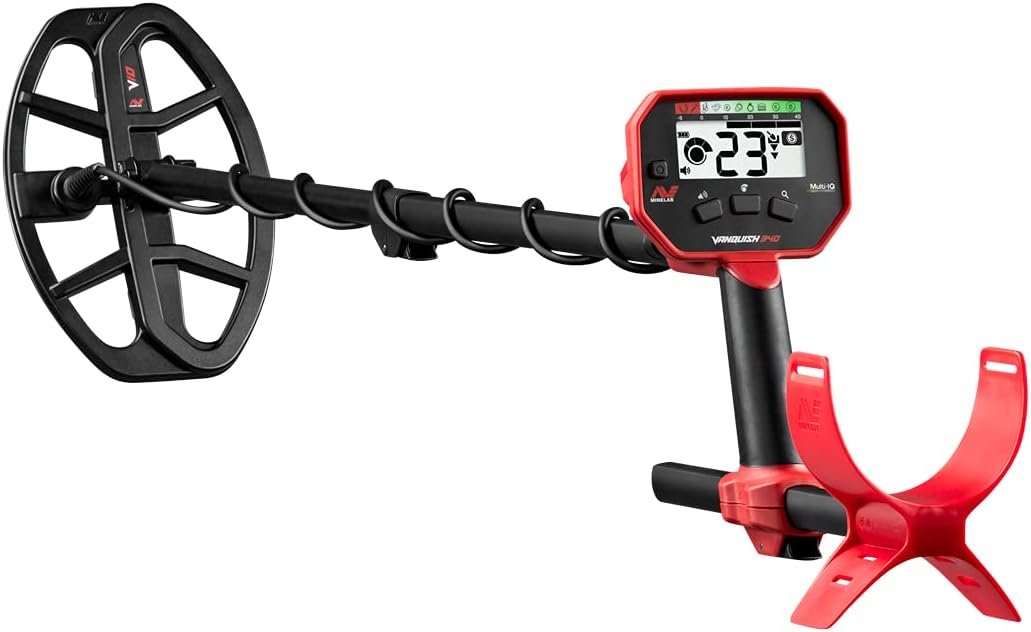 MINELAB Vanquish 340 Multi-Frequency Metal Detector, Easy Fully-Automatic Hunter with Simple Controls and Waterproof Coil - Image 1
