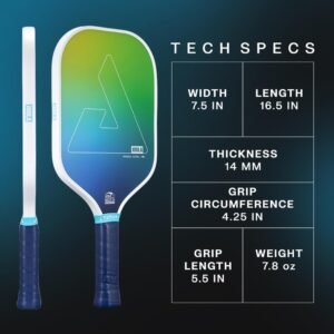 JOOLA Perseus Astral Pickleball Paddles Set of 2 - Includes: 2 Pickleball Paddles, 4 Balls & Sling Bag - Cold Press Carbon Surface - Lightweight, Beginner Friendly - USAP Approved - NFC Enabled - Image 4