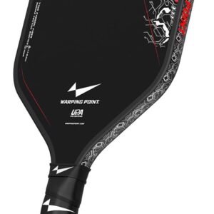 Nightblade Raw Carbon Fiber Pickleball Paddle, Foam Filled Polymer Honeycomb Core, UPA-A & USAPA Approved, Endura Friction Surface, Long Handle for Two Handed Backhand, Enhanced Impact Feel & Spin - Image 1