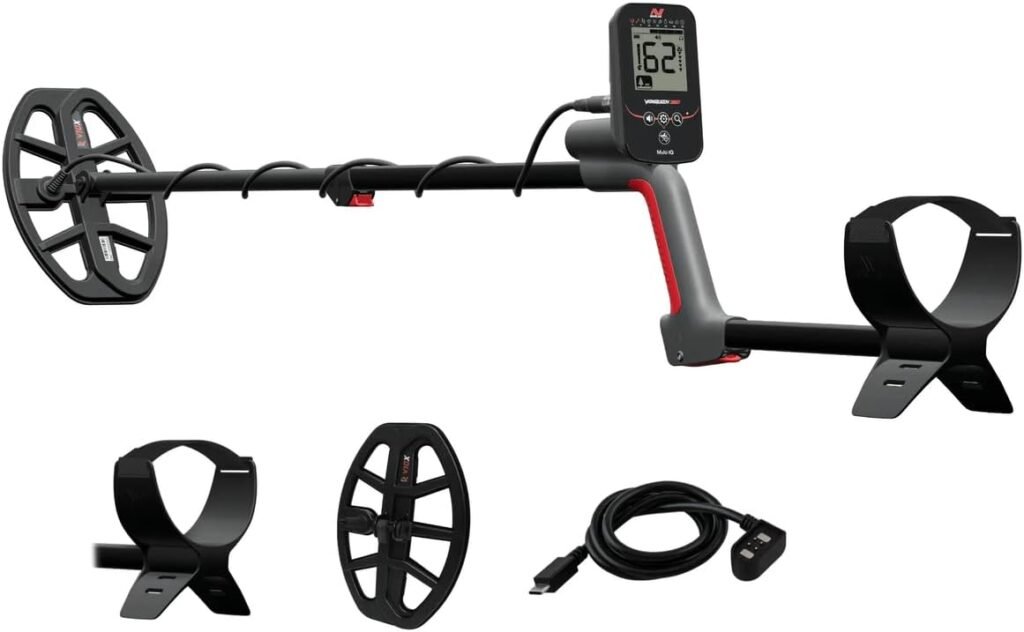 MINELAB Vanquish 340 Multi-Frequency Metal Detector, Easy Fully-Automatic Hunter with Simple Controls and Waterproof Coil