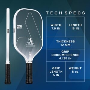 JOOLA Seneca Onset Pickleball Paddles Set of 2 - Includes: 2 Pickleball Paddles, 4 Balls & Sling Bag - Lightweight USAPA Approved Sand Blasted Surface Paddle for Increased Spin, NFC Chip Enabled - Image 4