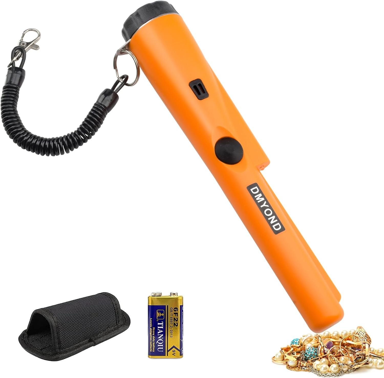 Dmyond Metal Detector Pinpointer, Professional Waterproof with 9V Battery - Image 1