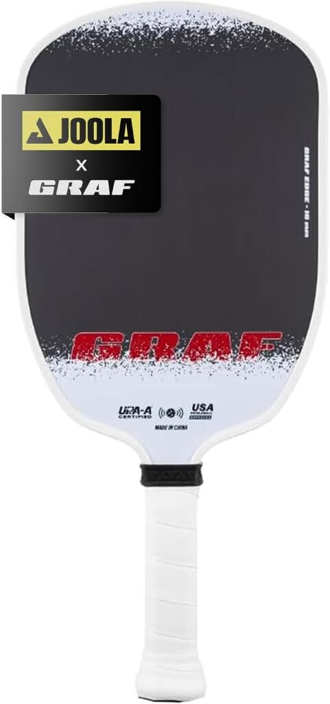 JOOLA GRAF Pro IV 16mm Pickleball Paddle w/Extended Sweet Spot - Carbon Fiber Surface Increases Spin & Control - SK Film for Power & Larger Sweet spot - UPA-A Certified - USAP Approved - NFC Chip