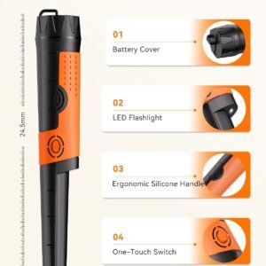 SUNPOW Metal Detector Pinpointer for Adults & Kids - Waterproof Handheld Pin Pointer Wand - High Sensitivity 360° Detection - Easy to Use 2 Alert Modes - Treasure Pinpointing Finder Probe - OTMD12 - Image 2