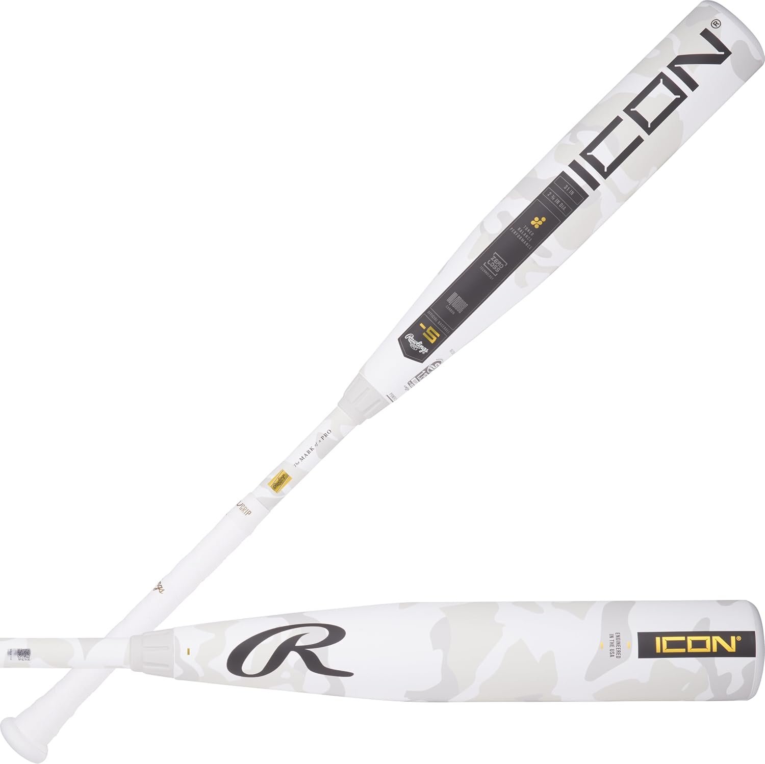 Rawlings | 2025 ICON Baseball Bat | USSSA | -5/-8/-10 | 2 Pc. Composite - Image 1