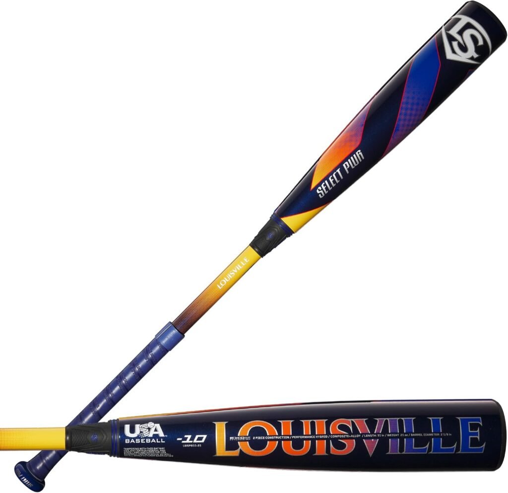 Louisville Slugger 2025 Select PWR™ USA Baseball Bats: -10/-8/-5 Drop