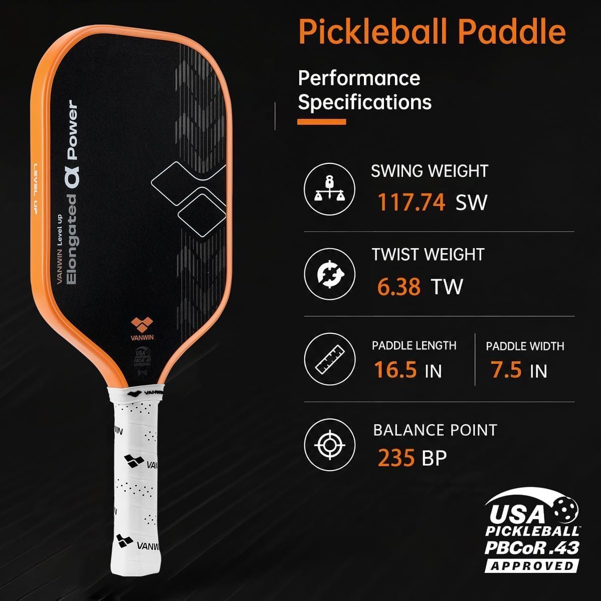 Pickleball Paddles Carbon Fiber EPP Foam Core USAPA Approved for Advanced - Image 4