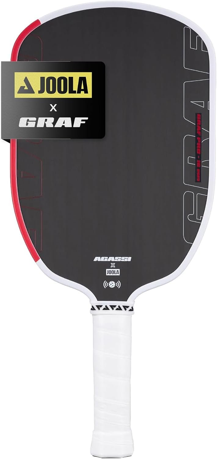 JOOLA GRAF Pro IV 16mm Pickleball Paddle w/Extended Sweet Spot - Carbon Fiber Surface Increases Spin & Control - SK Film for Power & Larger Sweet spot - UPA-A Certified - USAP Approved - NFC Chip - Image 1