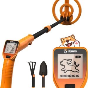 GoGonova Metal Detector, Adjustable 27.5” - 37.8” Metal Detector for Kids with LED Display, Lightweight Kids Metal Detector Kit with 6.8” Waterproof Search Coil, Gift for Boys & Girls, Orange - Image 1