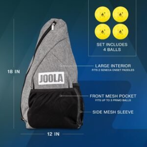 JOOLA Seneca Onset Pickleball Paddles Set of 2 - Includes: 2 Pickleball Paddles, 4 Balls & Sling Bag - Lightweight USAPA Approved Sand Blasted Surface Paddle for Increased Spin, NFC Chip Enabled - Image 5