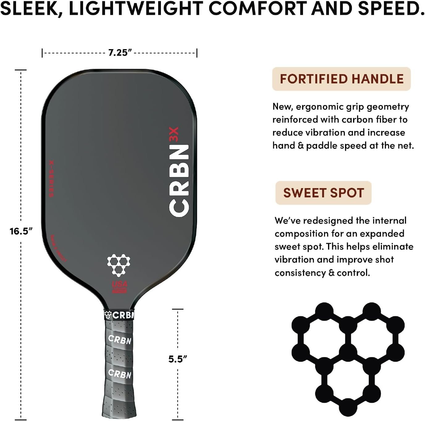 CRBN Pickleball - X Series Power Paddle - Image 4