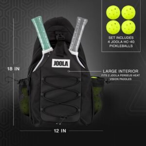 JOOLA Heat Vision Pickleball Paddles Set of 2 - Includes: 2 Pickleball Paddles, 4 Balls & Sling Bag - Lightweight USAPA Approved Carbon Fiber Paddle, Heat-Pressed Handle for Extra Stability, NFC Chip - Image 6