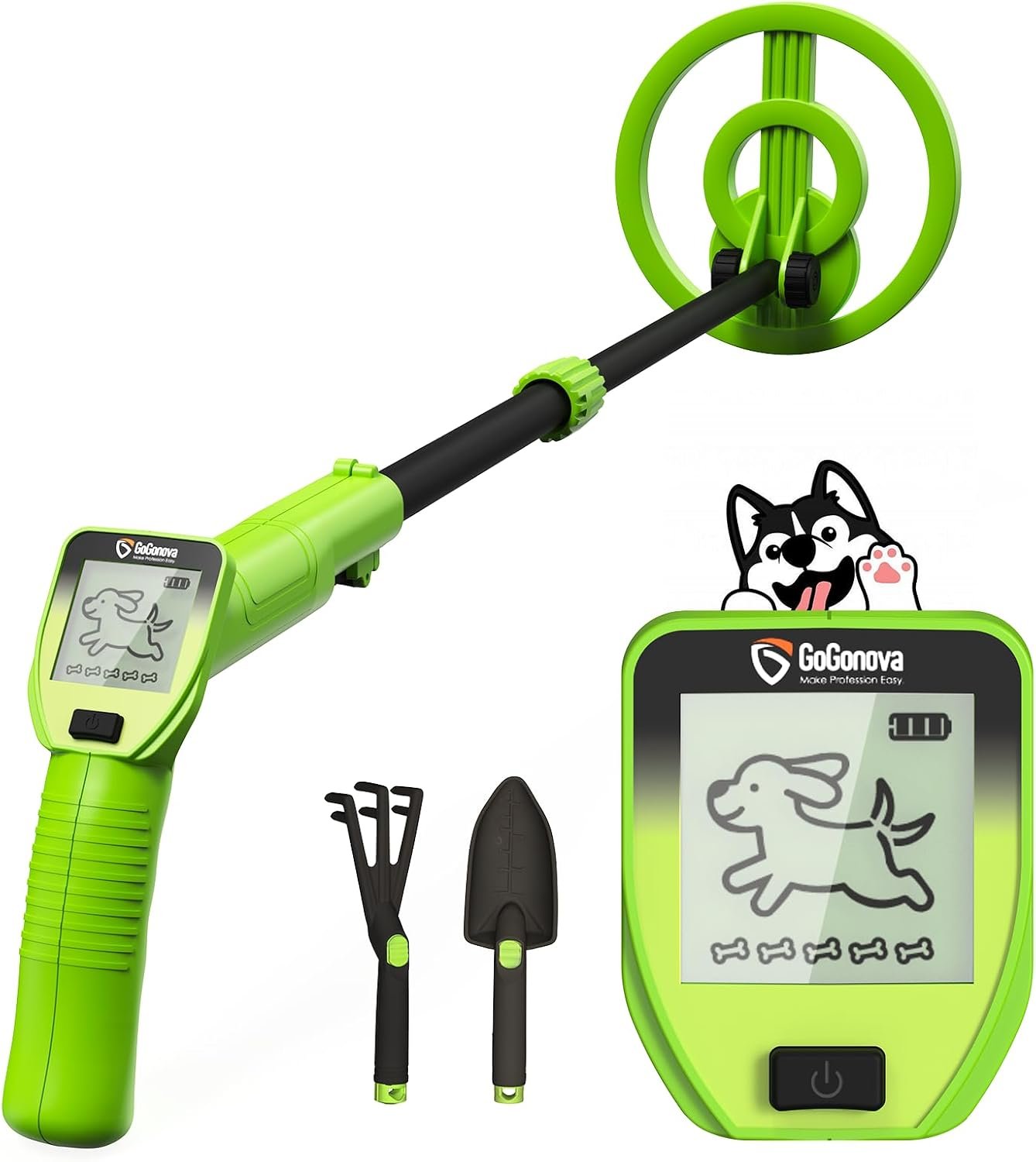 GoGonova Metal Detector, Adjustable 27.5” - 37.8” Metal Detector for Kids with LED Display, Lightweight Kids Metal Detector Kit with 6.8” Waterproof Search Coil, Gift for Boys & Girls, Orange - Image 10