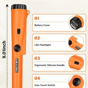 Dmyond Metal Detector Pinpointer, Professional Waterproof with 9V Battery - Image 5