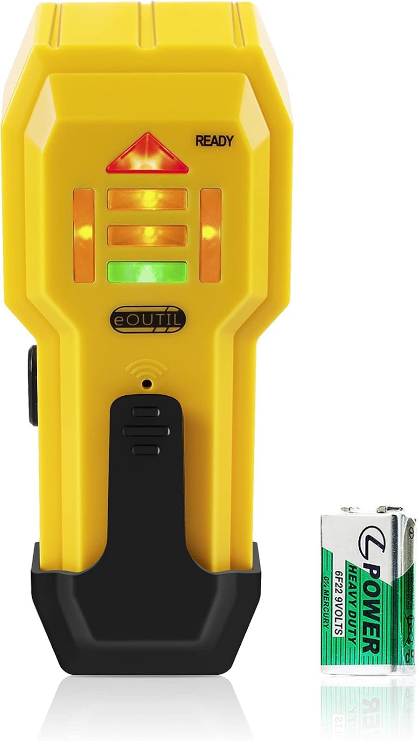 Stud Finder Wall Scanner Wood and Metal Detector Sensor for 3/4 inch Thickness Wall (ST102(Come with Battery)) - Image 1