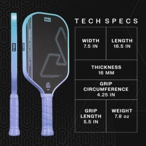 JOOLA Heat Vision Pickleball Paddles Set of 2 - Includes: 2 Pickleball Paddles, 4 Balls & Sling Bag - Lightweight USAPA Approved Carbon Fiber Paddle, Heat-Pressed Handle for Extra Stability, NFC Chip - Image 5