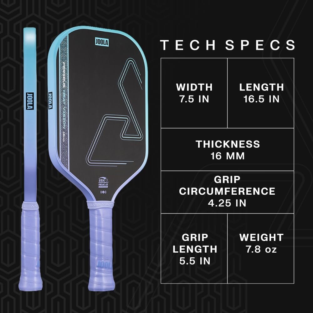 JOOLA Heat Vision Pickleball Paddles Set of 2 - Includes: 2 Pickleball Paddles, 4 Balls & Sling Bag - Lightweight USAPA Approved Carbon Fiber Paddle, Heat-Pressed Handle for Extra Stability, NFC Chip