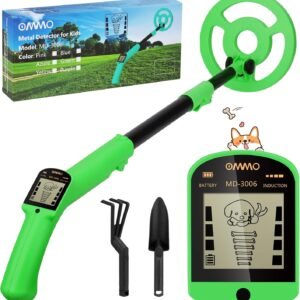 OMMO Kids Metal Detector, Adjustable 27.5"-37.8" with LCD Display (Azure) - Image 11