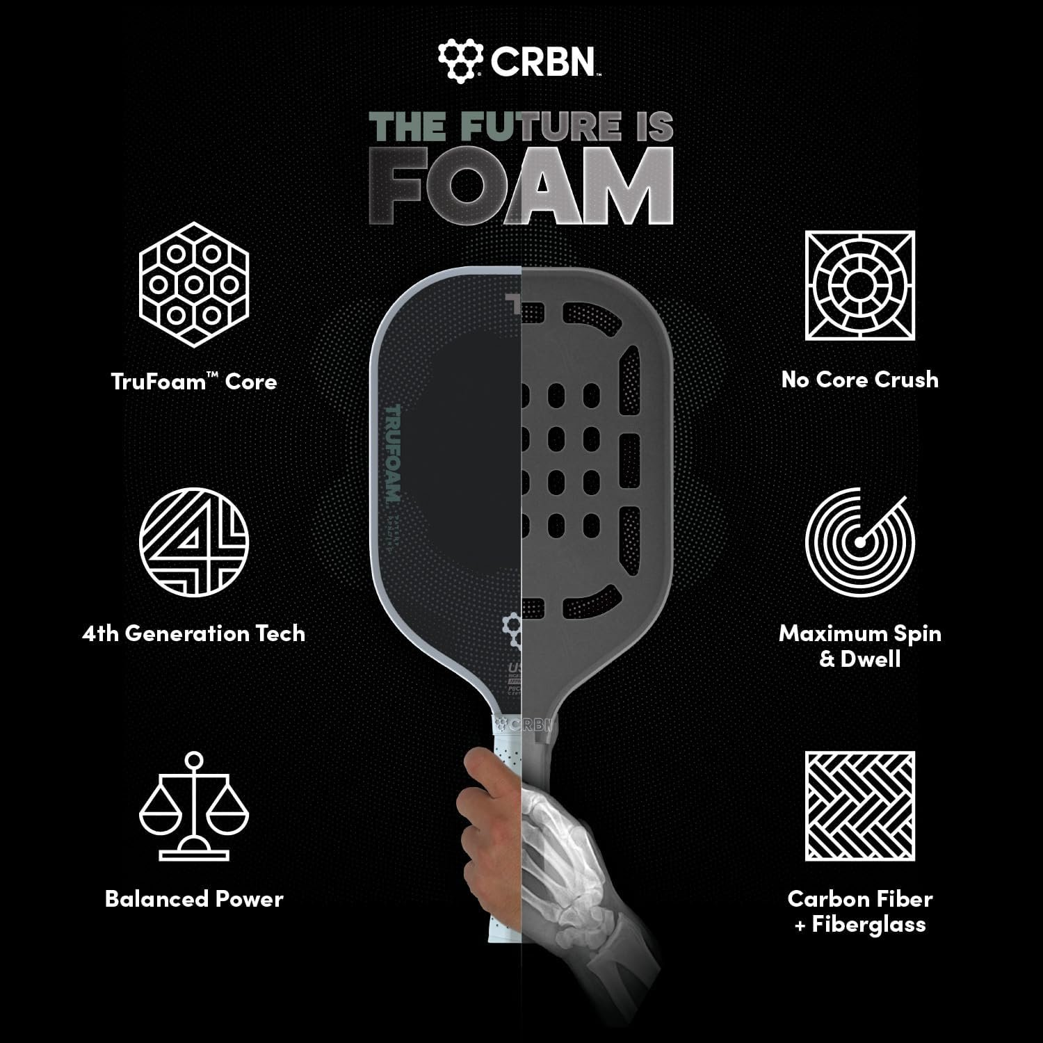 CRBN Pickleball - TruFoam Genesis Paddle - Image 3