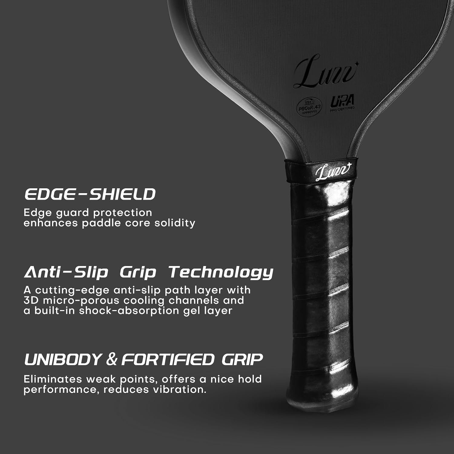 Luzz Pickleball Paddle Cannon Thermoformed T700 Carbon Fiber Honeycomb Core - Image 3