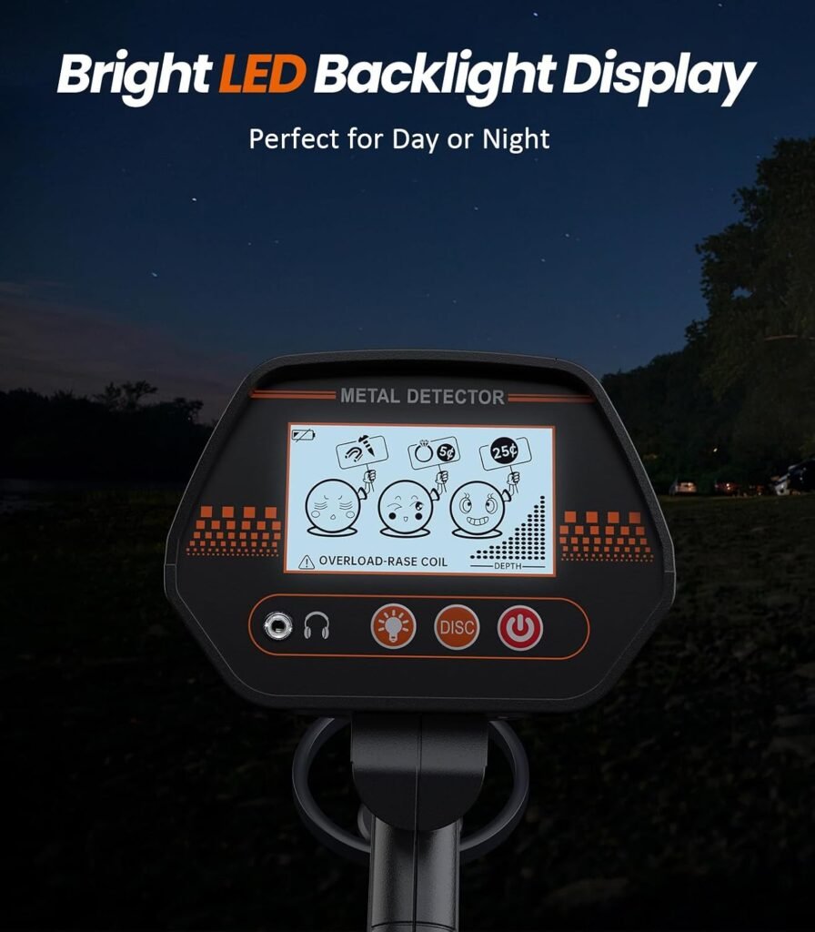 Metal Detector for Kids, Easy to use, Fun LCD Display, Lightweight & Adjustable Kids Metal Detector, 8" Waterproof Coil, Beach/Backyard Hunting, Gifts for Kids Ages 8-12 (Rechargeable Kit)