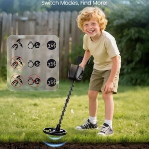 Metal Detector for Kids, Easy to use, Fun LCD Display, Lightweight & Adjustable Kids Metal Detector, 8" Waterproof Coil, Beach/Backyard Hunting, Gifts for Kids Ages 8-12 (Rechargeable Kit) - Image 2