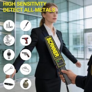 RANSENERS Handheld Metal Detector Wand,Security Wand,Portable Adjustable Sound & Vibration Alerts, Detect All Metal Products (Include Battery) - Image 2