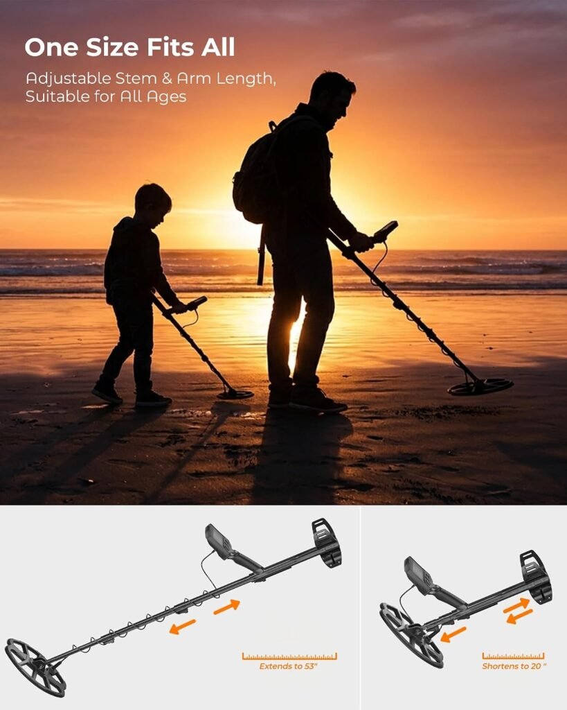 Metal Detector for Adults, Professional with High Accuracy 12" IP68 DD Coil