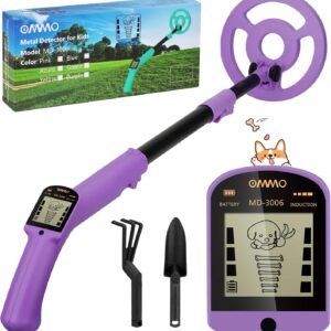 OMMO Kids Metal Detector, Adjustable 27.5"-37.8" with LCD Display (Azure) - Image 9