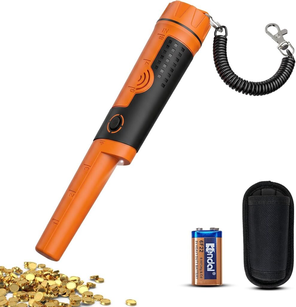 SUNPOW Metal Detector Pinpointer for Adults & Kids - Waterproof Handheld Pin Pointer Wand - High Sensitivity 360° Detection - Easy to Use 2 Alert Modes - Treasure Pinpointing Finder Probe - OTMD12