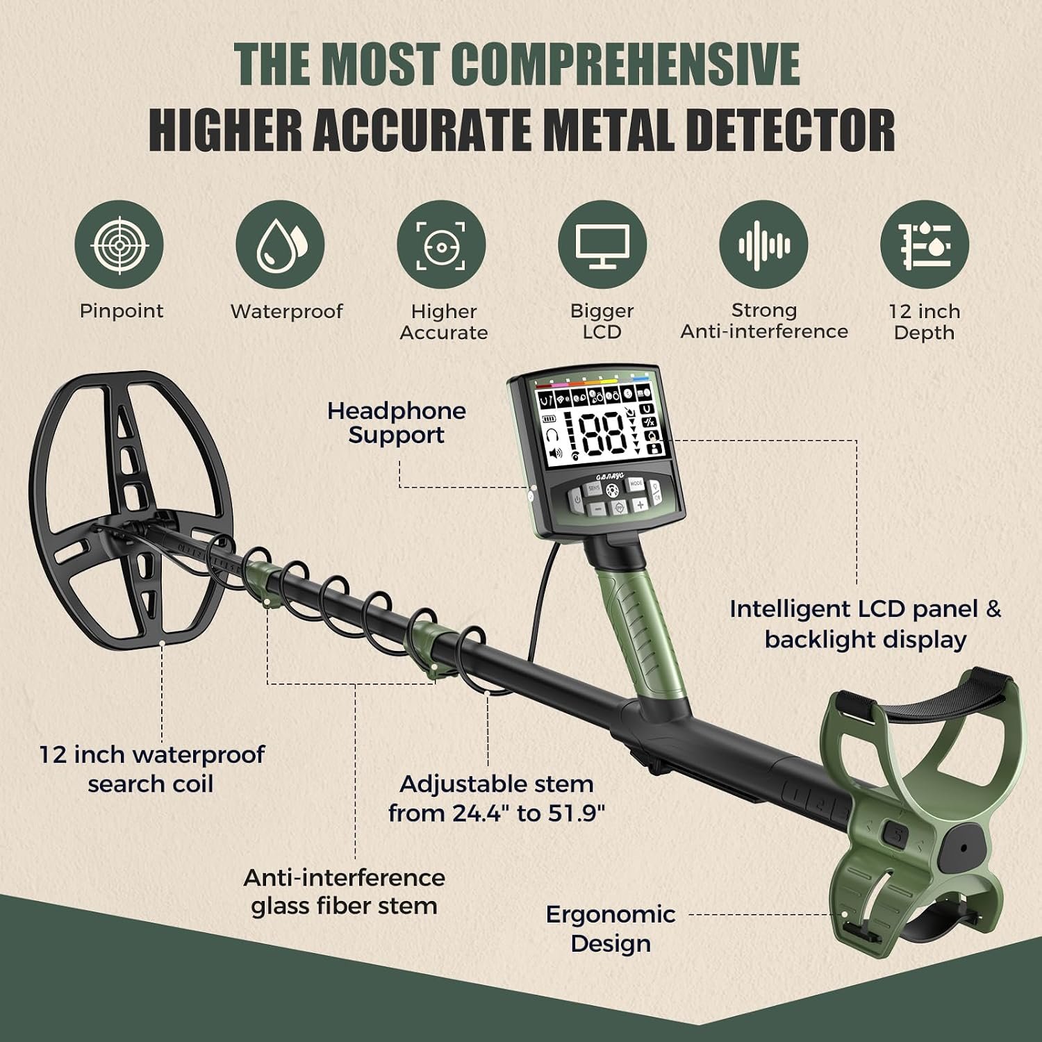 Professional Metal Detector for Adults. - Image 2