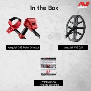 MINELAB Vanquish 340 Multi-Frequency Metal Detector, Easy Fully-Automatic Hunter with Simple Controls and Waterproof Coil - Image 6