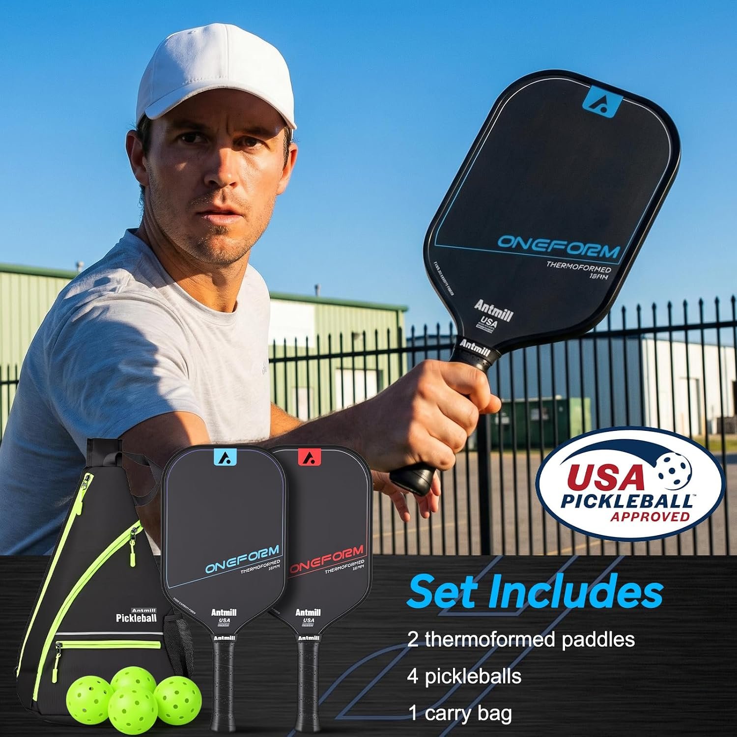 Pickleball Paddles Set of 2 – Thermoformed T700 Carbon Fiber Paddle Set, USAPA Approved - Image 7