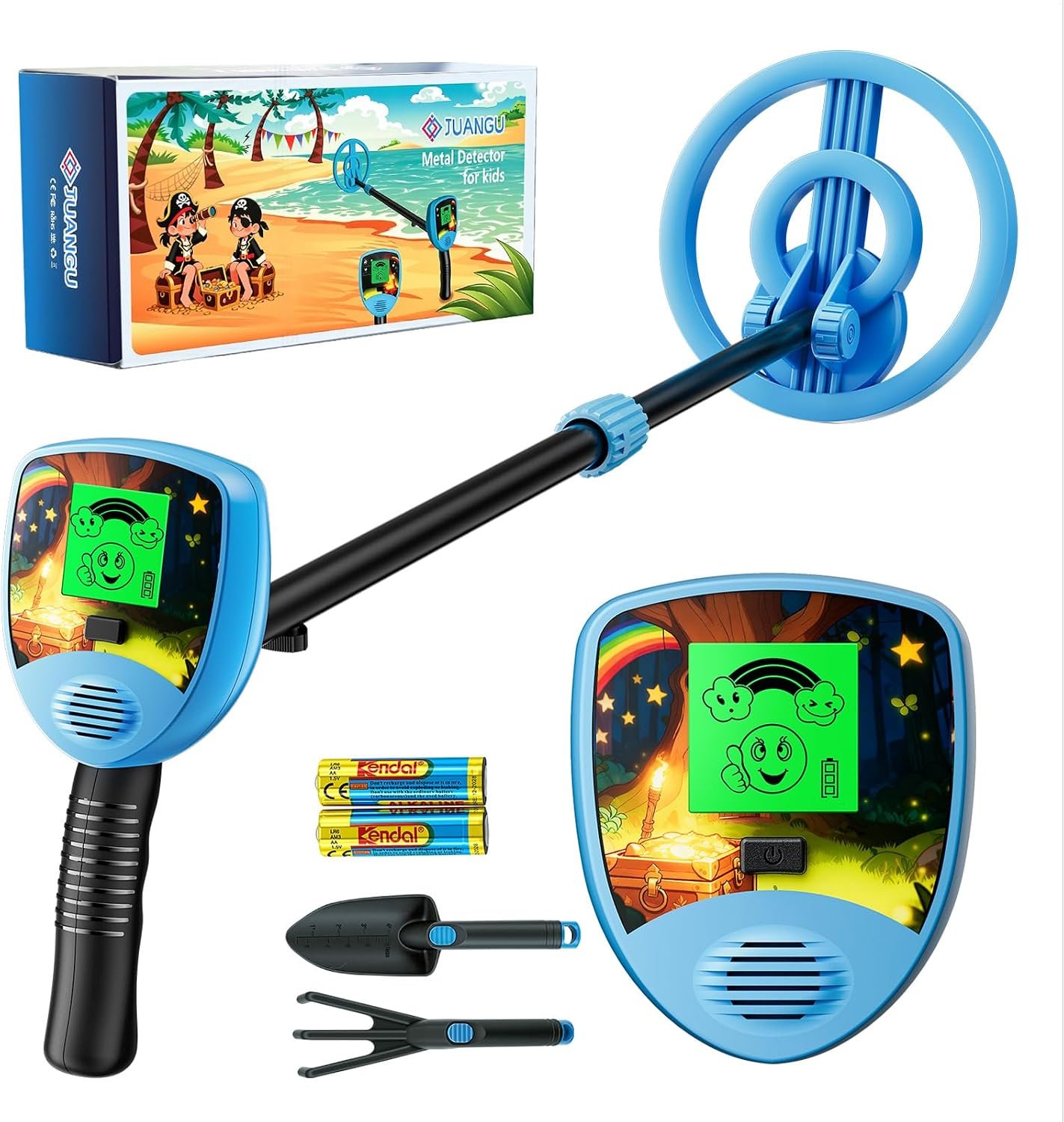 JUANGU Metal Detector for Adults & Kids - Lightweight 2.8lbs with 8" Search Coil, Adjustable Stem for Beach, Gold & Coin Hunting with Headphones - Easy to Use for Beginners, Gift for Boys & Girls - Image 9