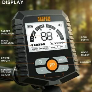 SUNPOW Metal Detector for Adults & Kids – Easy to Use & Assemble, Lightweight & Fun for Family Activities – Waterproof 8" Coil, 4 Modes, Bigger LCD – Great Value Metal Detector Kit, MD13 - Image 2