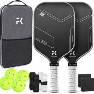 T700 Carbon Fiber Pickleball Paddle Set of 2, 16mm Polypropylene Honeycomb Core, Textured Surface for Spin & Control, Cushioned Grip, USAPA Approved - Image 1