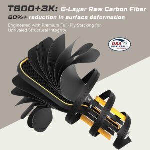 YVmove 16mm 18K T800 Carbon Fiber Pickleball Paddle, USAPA Approved - Image 2