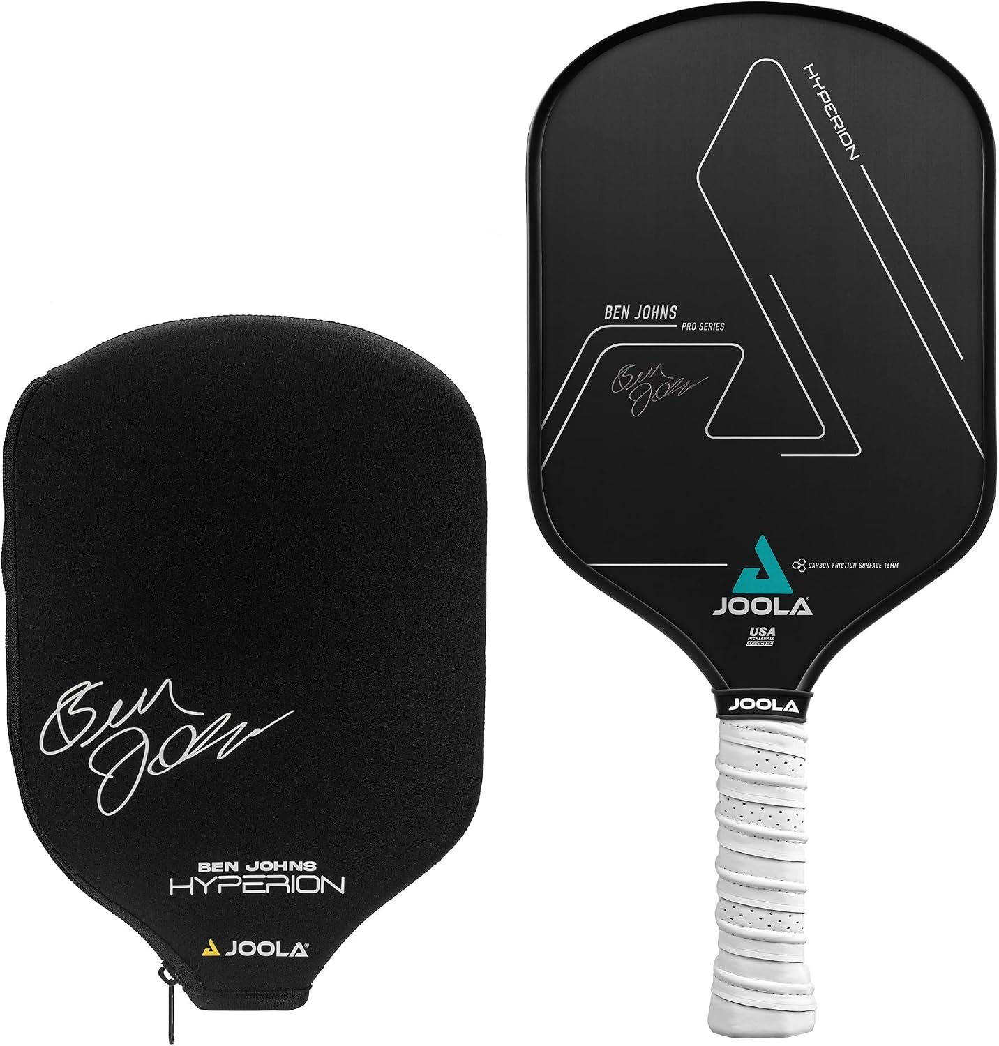 JOOLA Ben Johns Hyperion CFS Pickleball Paddle – Carbon Surface with High Grit & Spin, Elongated Handle, USAPA Approved Ben Johns Paddle - Image 1