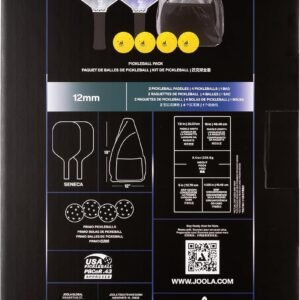 JOOLA Seneca Onset Pickleball Paddles Set of 2 - Includes: 2 Pickleball Paddles, 4 Balls & Sling Bag - Lightweight USAPA Approved Sand Blasted Surface Paddle for Increased Spin, NFC Chip Enabled - Image 6