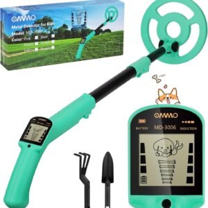 OMMO Kids Metal Detector, Adjustable 27.5"-37.8" with LCD Display (Azure) - Image 8