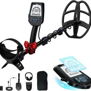 SUNPOW Professional Metal Detector for Adults - Pinpoint Accurate & Easy to Use - 12" Waterproof Coil, 2X Backlit LCDs, DSP Chip, 5 Modes - Adjustable (19"-59") for Beach, Field, Garden - Image 7