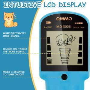 OMMO Kids Metal Detector, Adjustable 27.5"-37.8" with LCD Display (Azure) - Image 3