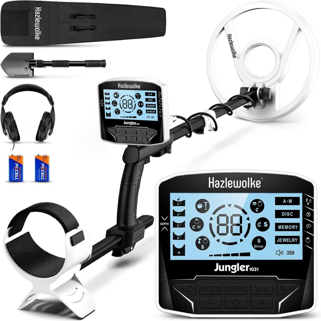 Metal Detector for Adults, Rechargeable Battery for 20H Typical Use, 5 Professional Mode with Higher Accuracy 10” Waterproof Coil for Gold Detecting