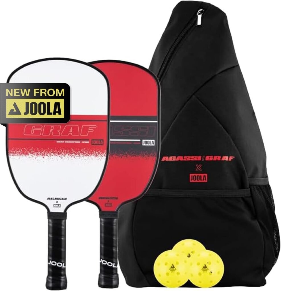JOOLA GRAF Pro IV 16mm Pickleball Paddle w/Extended Sweet Spot - Carbon Fiber Surface Increases Spin & Control - SK Film for Power & Larger Sweet spot - UPA-A Certified - USAP Approved - NFC Chip