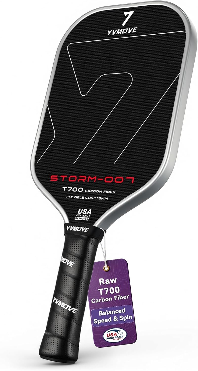 YVmove 16mm Kevlar T700 Carbon Fiber Pickleball Paddle, USAPA Approved - Image 10