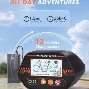 Metal Detector for Kids, Easy to use, Fun LCD Display, Lightweight & Adjustable Kids Metal Detector, 8" Waterproof Coil, Beach/Backyard Hunting, Gifts for Kids Ages 8-12 (Rechargeable Kit) - Image 4