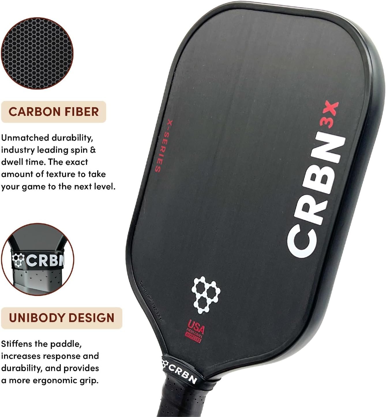 CRBN Pickleball - X Series Power Paddle - Image 3